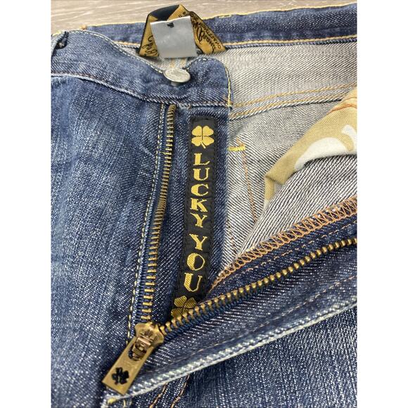 Lucky Brand Dungaree Jeans Mens 32 X 32 Blue Gene Montesano Mid Rise Boot Denim - Picture 8 of 15